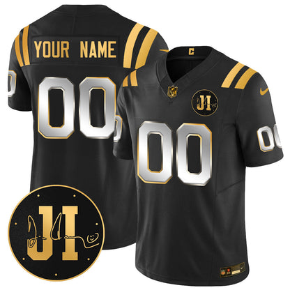 Custom Indianapolis Colts Limited 2025 Jersey - Memorial Patch for Jim Irsay - All Stitched