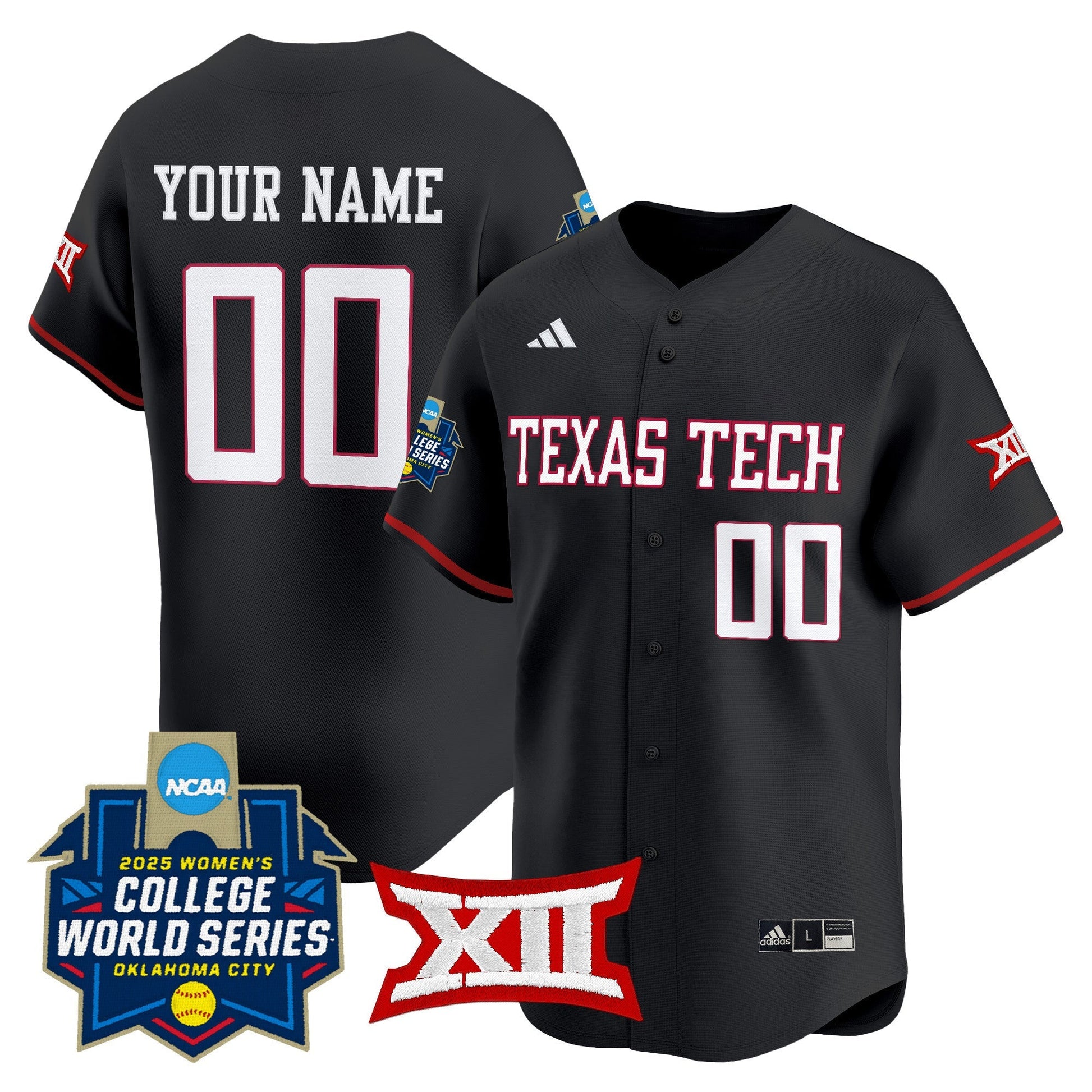 Texas Tech Red Raiders Softball 2025 World Series (WCWS) Vapor Premier Limited Custom Jersey - All Stitched