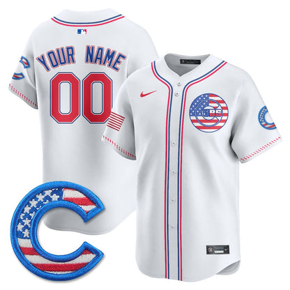 Custom Chicago Cubs 2025 Fourth of July Jersey - All Stitched