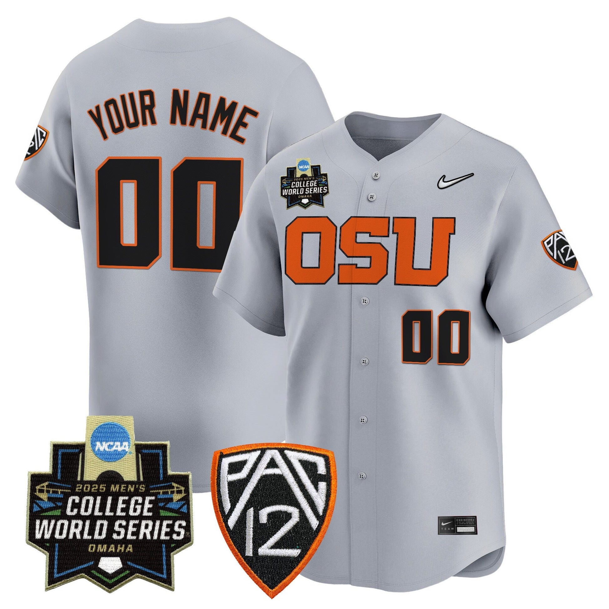Oregon State Beavers 2025 World Series Vapor Premier Limited Custom Jersey - All Stitched