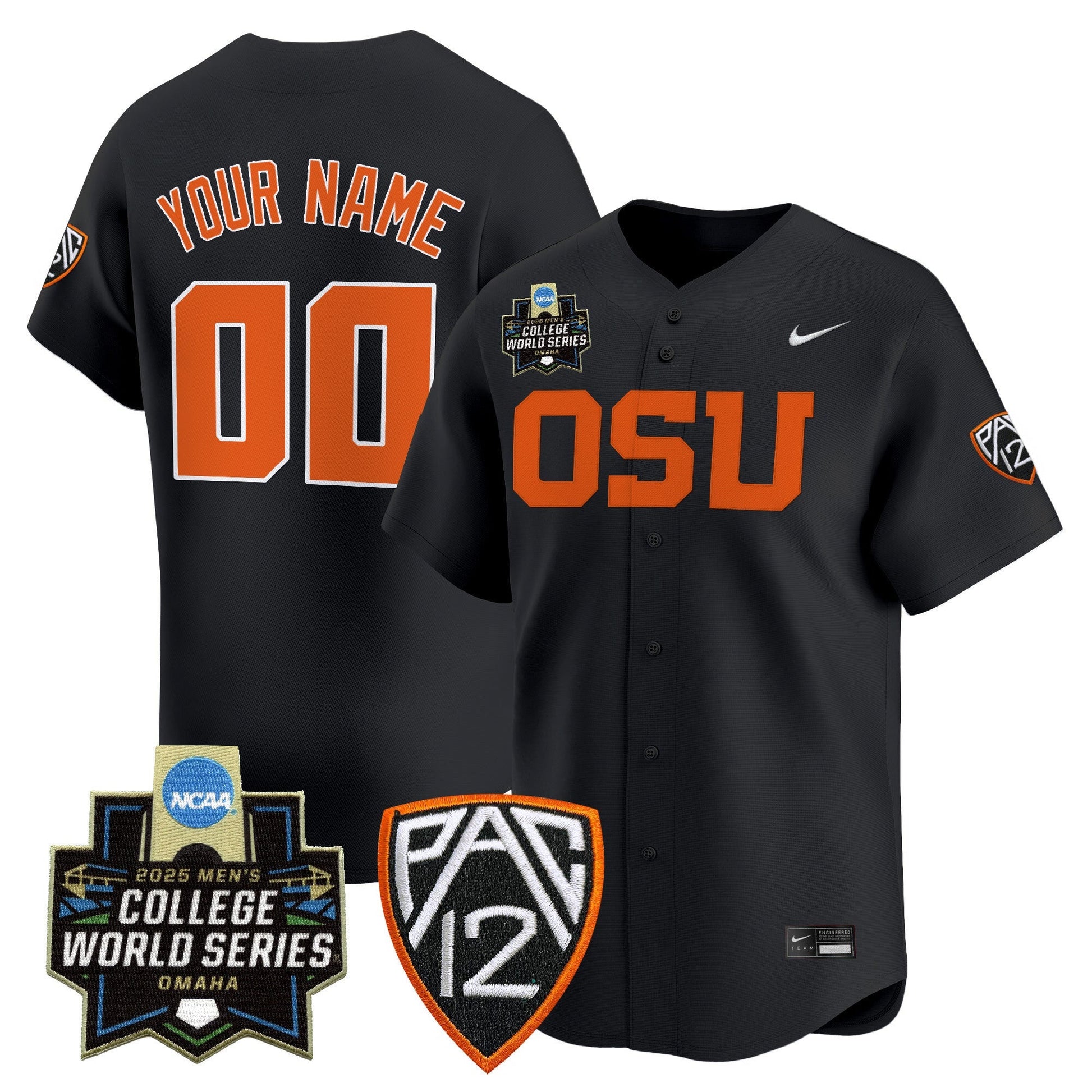 Oregon State Beavers 2025 World Series Vapor Premier Limited Custom Jersey - All Stitched