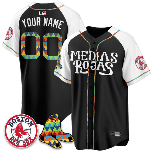 Custom Boston Red Sox "Medias Rojas" Limited Jersey - All Stitched