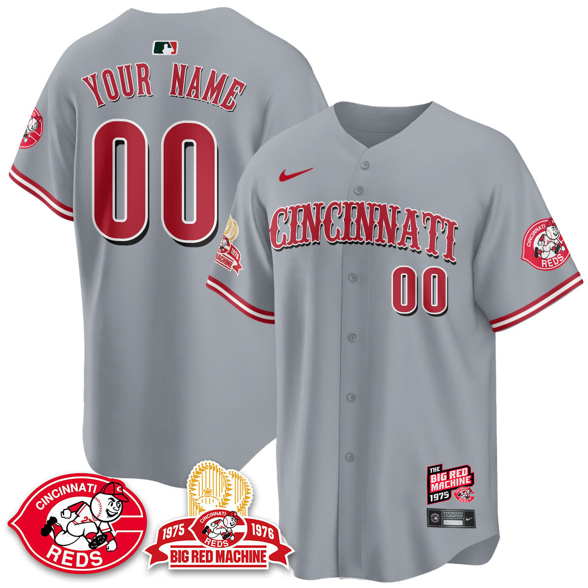 Cincinnati Reds Big Red Machine 50th Anniversary Custom Jersey - All Stitched