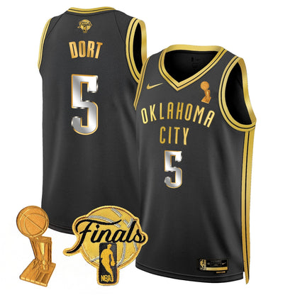 Men's Oklahoma City Thunder Jersey - Trophy + Final Patch - All Stitched