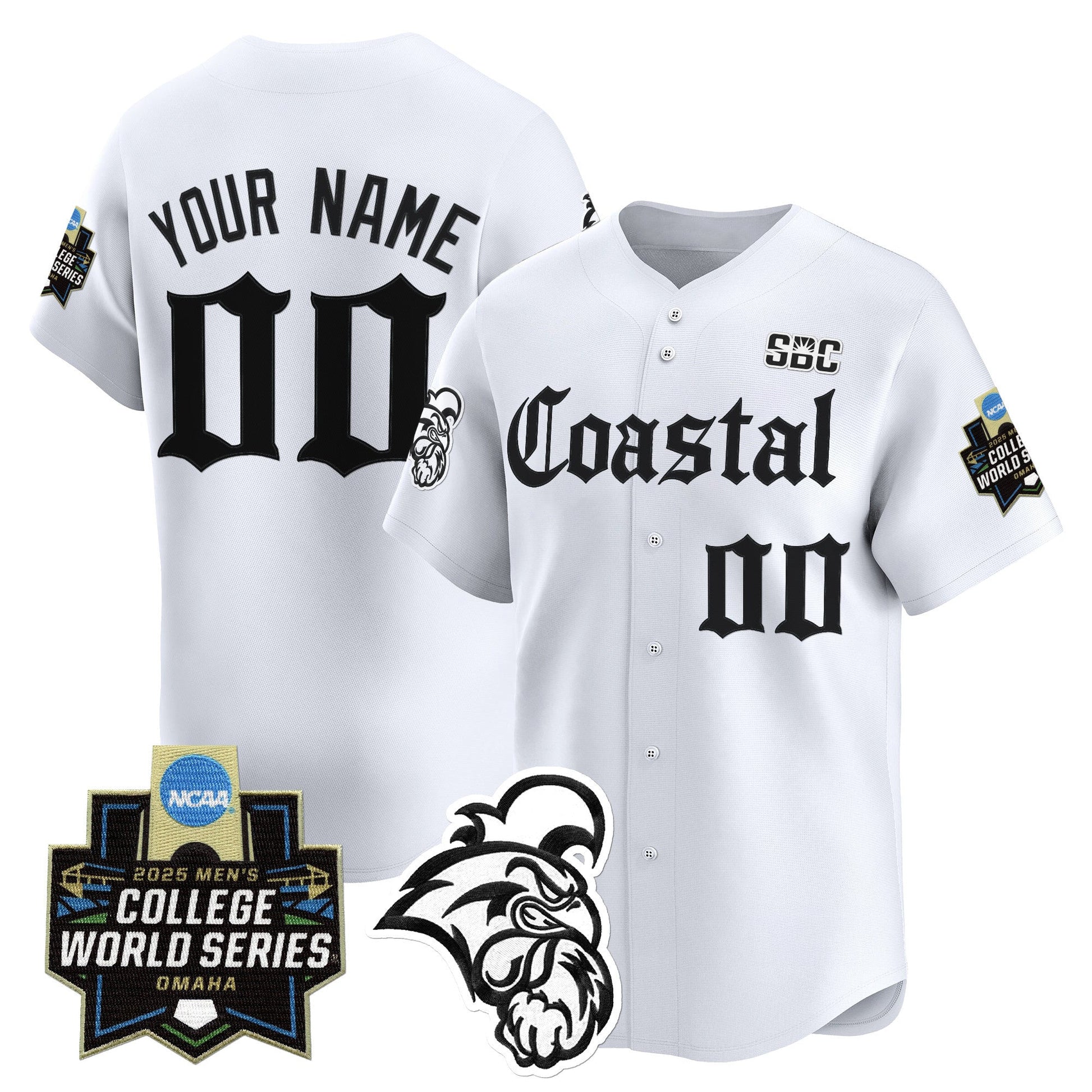 Coastal Carolina Chanticleers 2025 World Series 'Gothic Coastline Edition' Vapor Premier Limited Custom Jersey - All Stitched