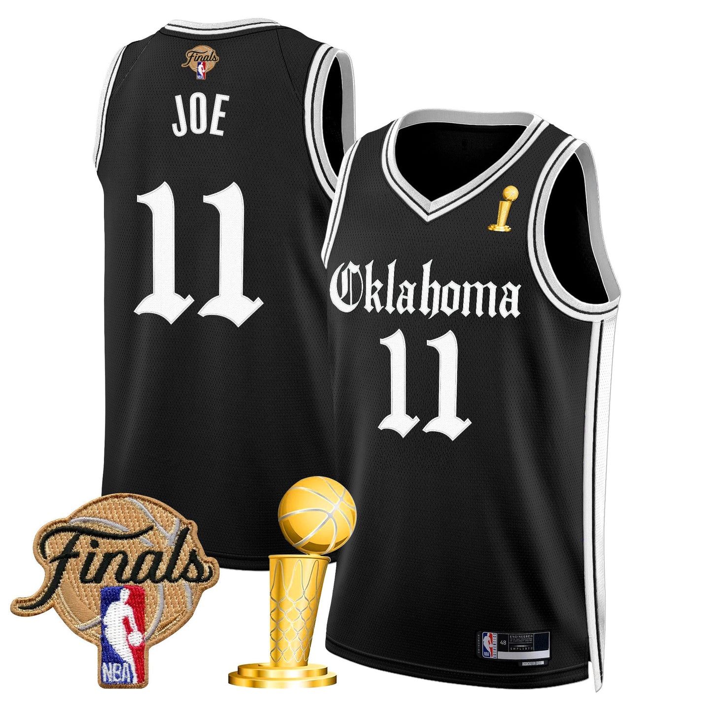 Men's Oklahoma City Thunder 2025 Champions 'Gothic Storm Edition' Swingman Jersey - All Stitched