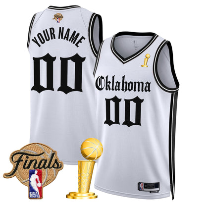 Oklahoma City Thunder 2025 Champions 'Gothic Storm Edition' Swingman Custom Jersey - All Stitched