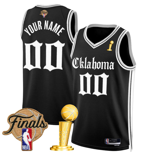 Oklahoma City Thunder 2025 Champions 'Gothic Storm Edition' Swingman Custom Jersey - All Stitched