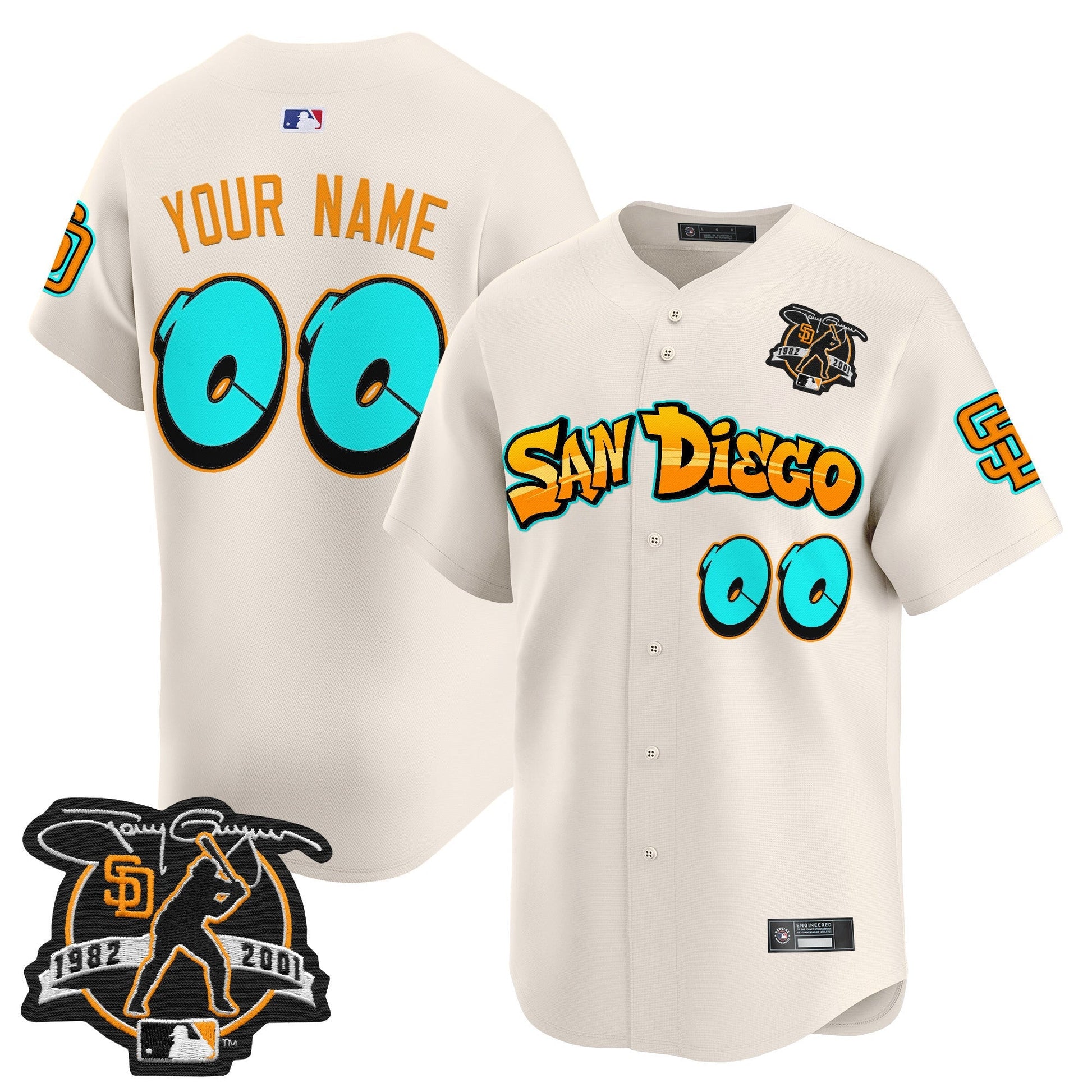 San Diego Padres 'Graffiti Barrio Edition' Vapor Premier Limited Custom Jersey - All Stitched