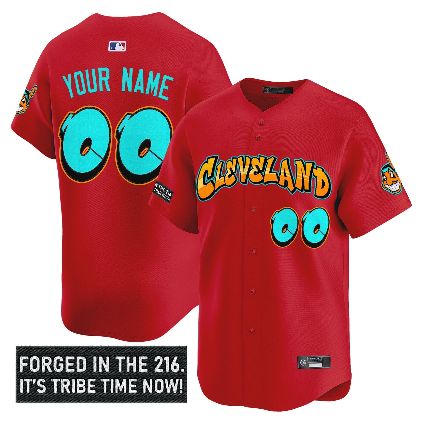 Cleveland Indians 'Graffiti 216 Ink Edition' Vapor Premier Limited Custom Jersey - All Stitched