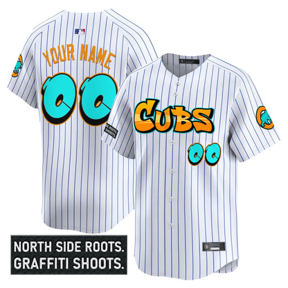 Chicago Cubs 'Graffiti North Side Edition' Vapor Premier Limited Custom Jersey - All Stitched