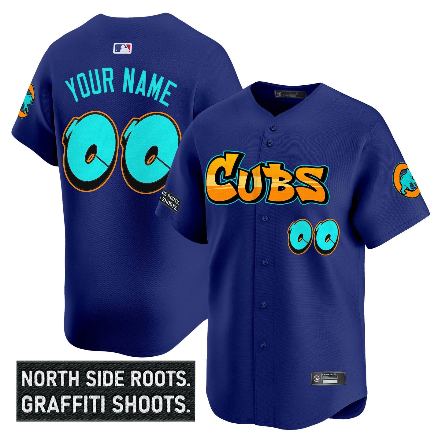 Chicago Cubs 'Graffiti North Side Edition' Vapor Premier Limited Custom Jersey - All Stitched