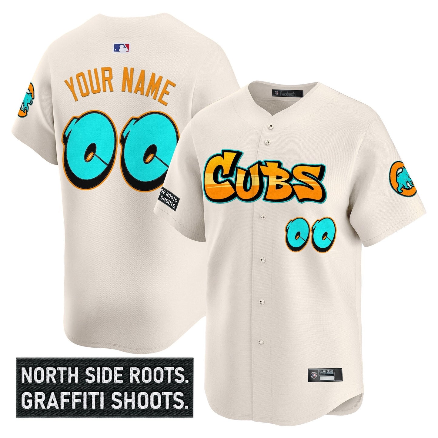 Chicago Cubs 'Graffiti North Side Edition' Vapor Premier Limited Custom Jersey - All Stitched