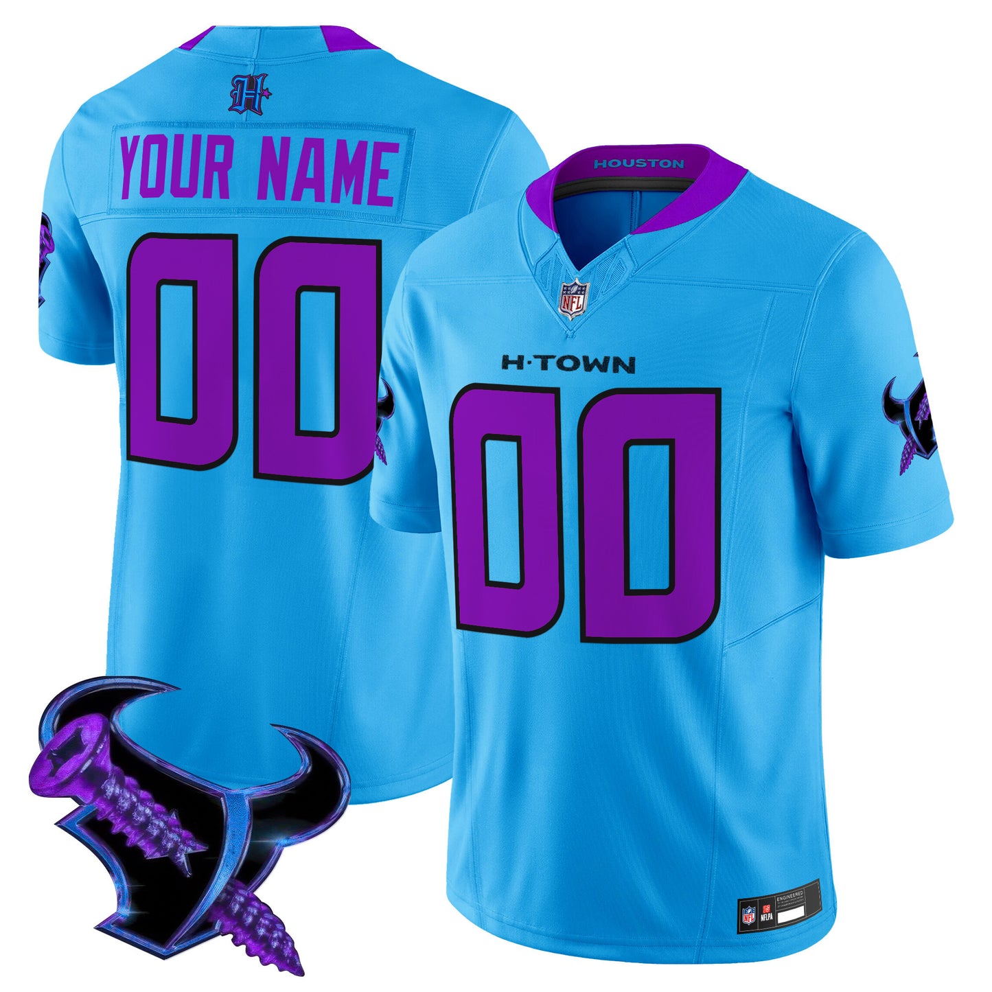 Houston Texans 2025 DJ Screw Vapor Limited Custom Jersey - All Stitched