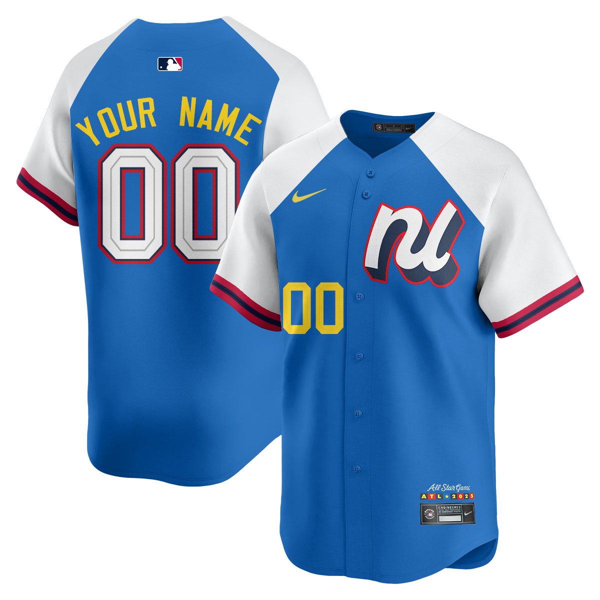 Custom National League 2025 MLB All-Star Jersey V2 - All Stitched