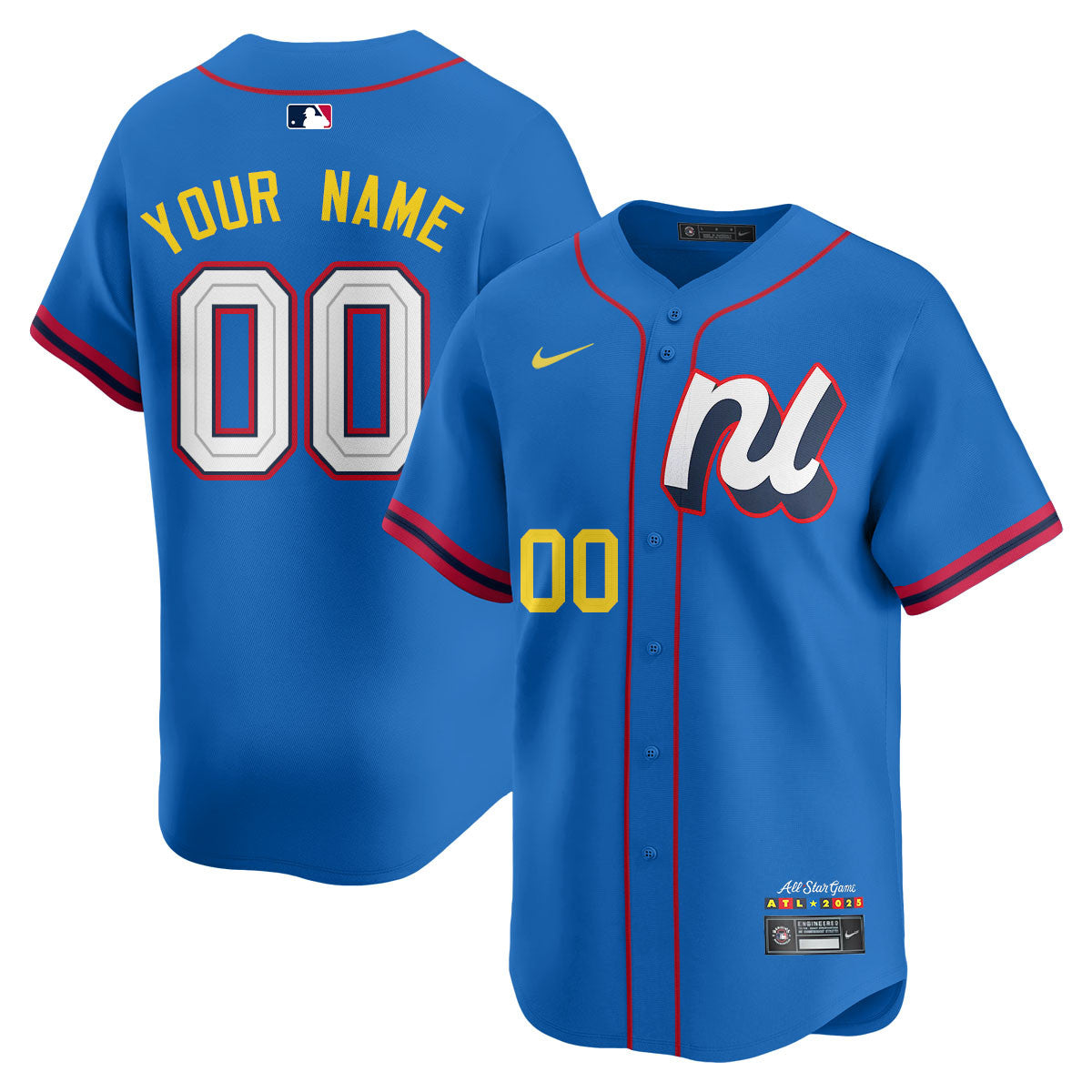 Custom National League 2025 MLB All-Star Jersey V2 - All Stitched