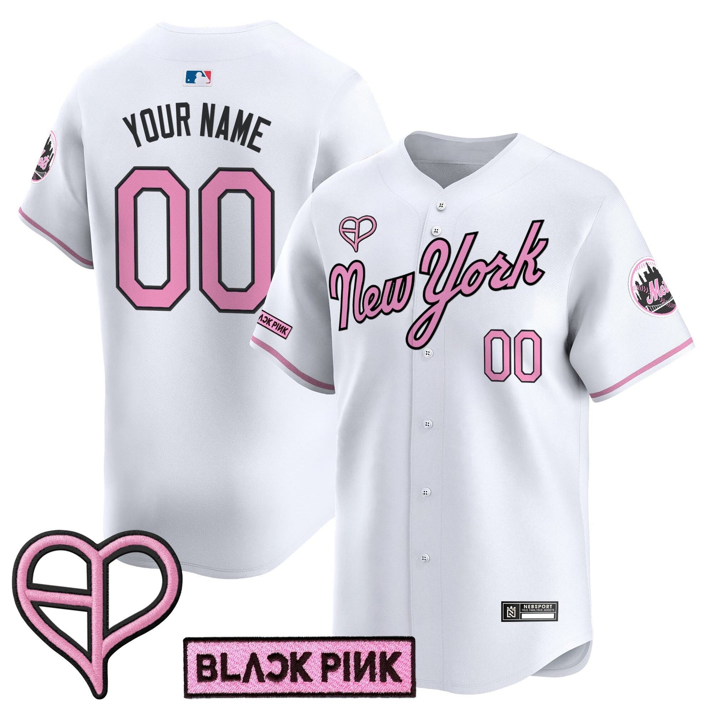 New York Mets x BLACKPINK 2025 Vapor Premier Limited Custom Jersey - All Stitched