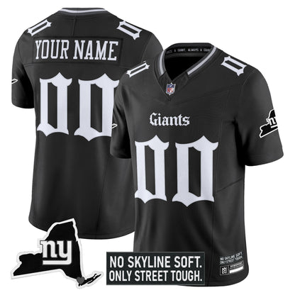 New York Giants 'Gothic Gotham Edition' Vapor Limited Custom Jersey - All Stitched