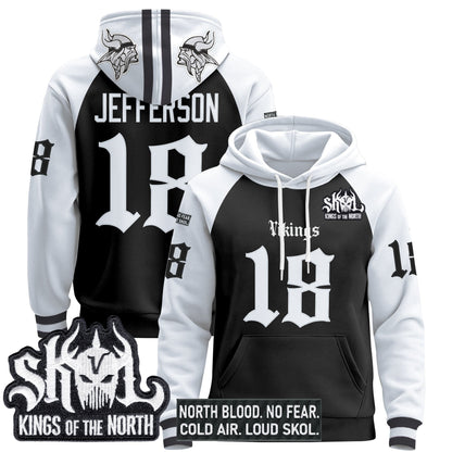 Men's Minnesota Vikings 'Gothic Norseblood Edition' Pullover Hoodie - All Stitched