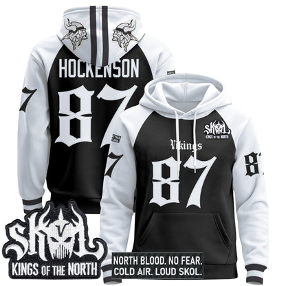 Men's Minnesota Vikings 'Gothic Norseblood Edition' Pullover Hoodie - All Stitched