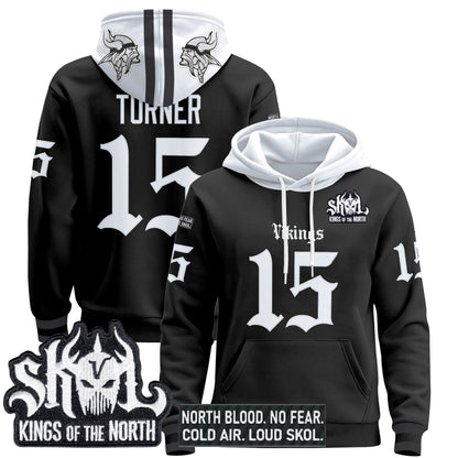 Men's Minnesota Vikings 'Gothic Norseblood Edition' Pullover Hoodie - All Stitched