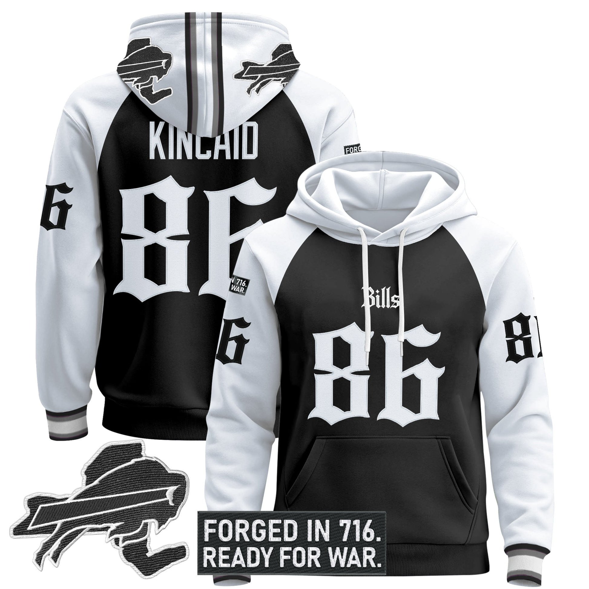 Men's Buffalo Bills 'Gothic Cold Front Edition' Pullover Hoodie - All Stitched
