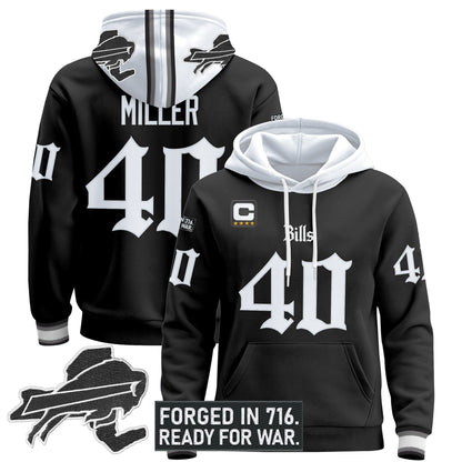 Men's Buffalo Bills 'Gothic Cold Front Edition' Pullover Hoodie - All Stitched