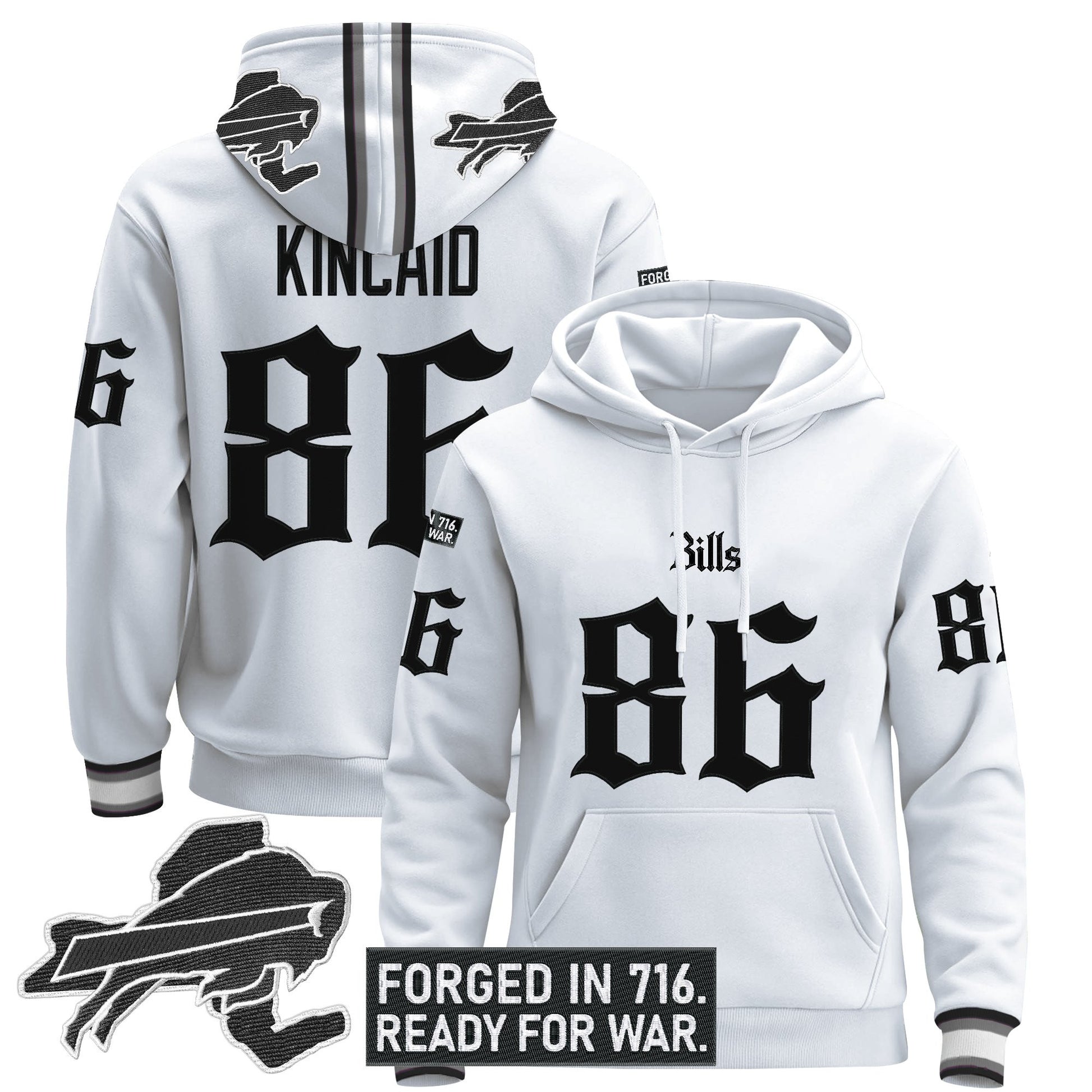 Men's Buffalo Bills 'Gothic Cold Front Edition' Pullover Hoodie - All Stitched