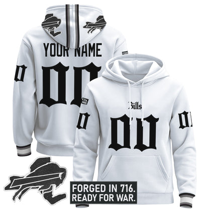 Buffalo Bills 'Gothic Cold Front Edition' Custom Pullover Hoodie - All Stitched