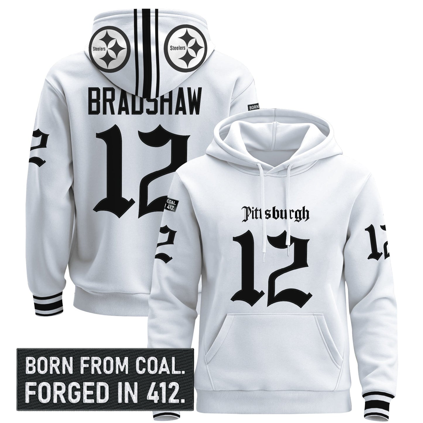 Men's Pittsburgh Steelers 'Gothic Steel City Edition' Pullover Hoodie - All Stitched