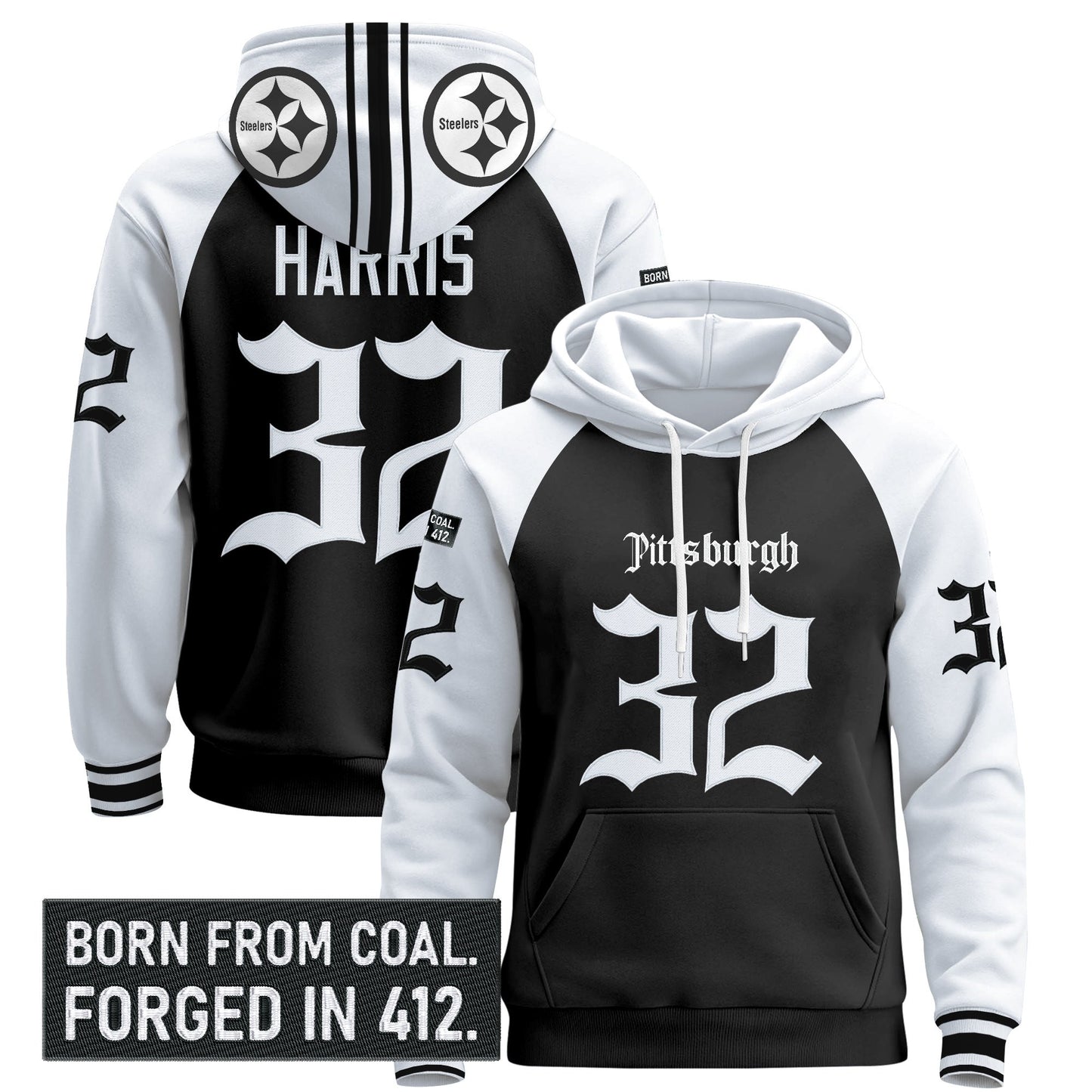 Men's Pittsburgh Steelers 'Gothic Steel City Edition' Pullover Hoodie - All Stitched