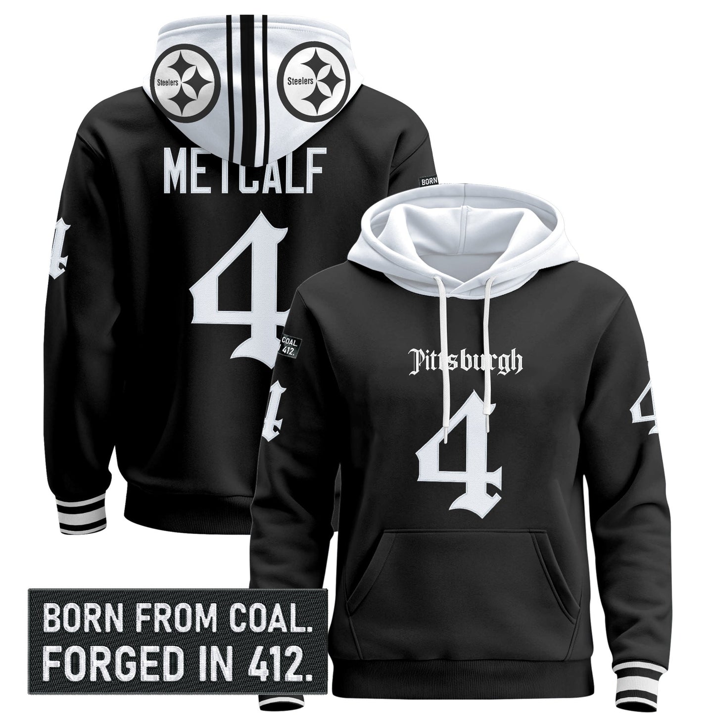 Men's Pittsburgh Steelers 'Gothic Steel City Edition' Pullover Hoodie - All Stitched