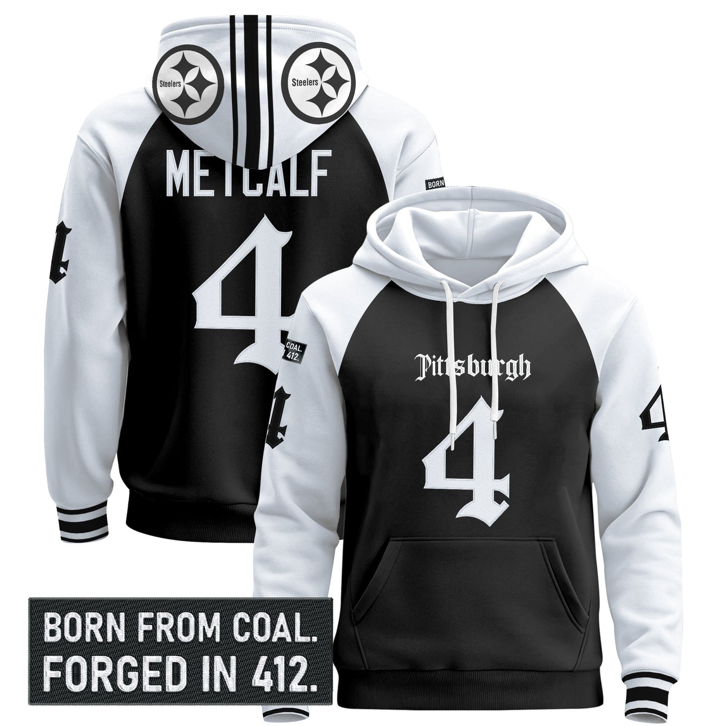 Men's Pittsburgh Steelers 'Gothic Steel City Edition' Pullover Hoodie - All Stitched