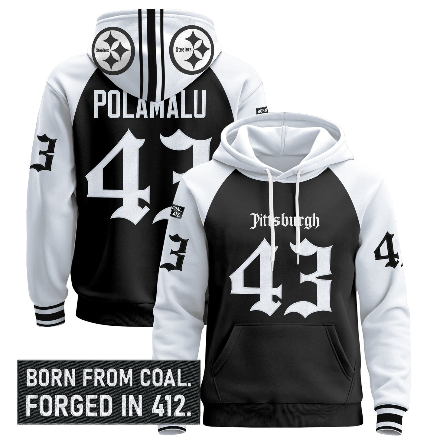 Men's Pittsburgh Steelers 'Gothic Steel City Edition' Pullover Hoodie - All Stitched