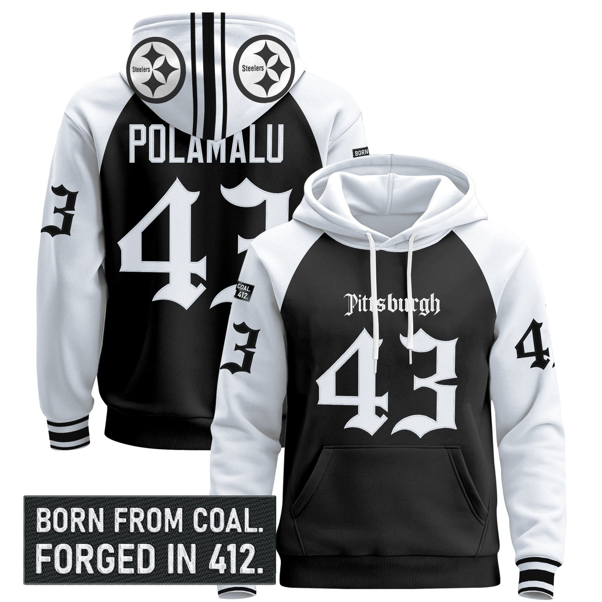 Men's Pittsburgh Steelers 'Gothic Steel City Edition' Pullover Hoodie - All Stitched