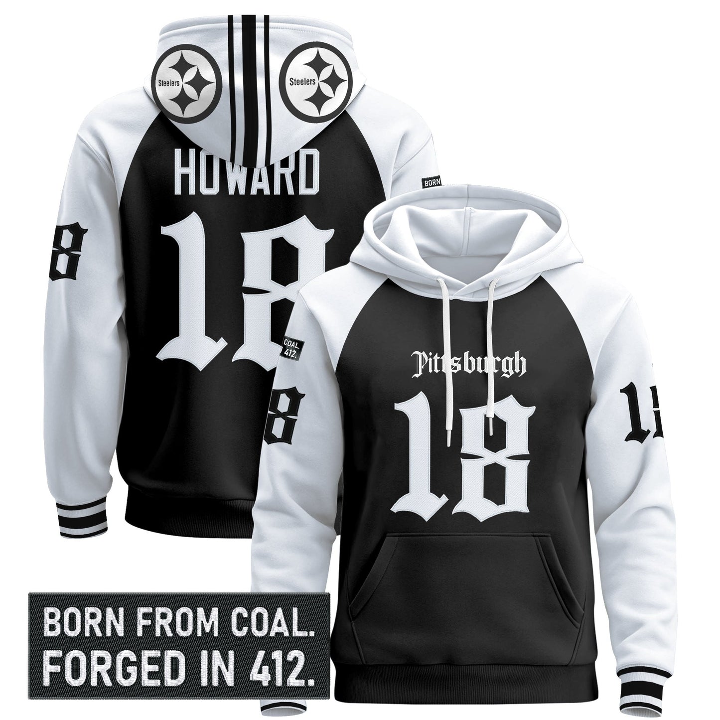 Men's Pittsburgh Steelers 'Gothic Steel City Edition' Pullover Hoodie - All Stitched