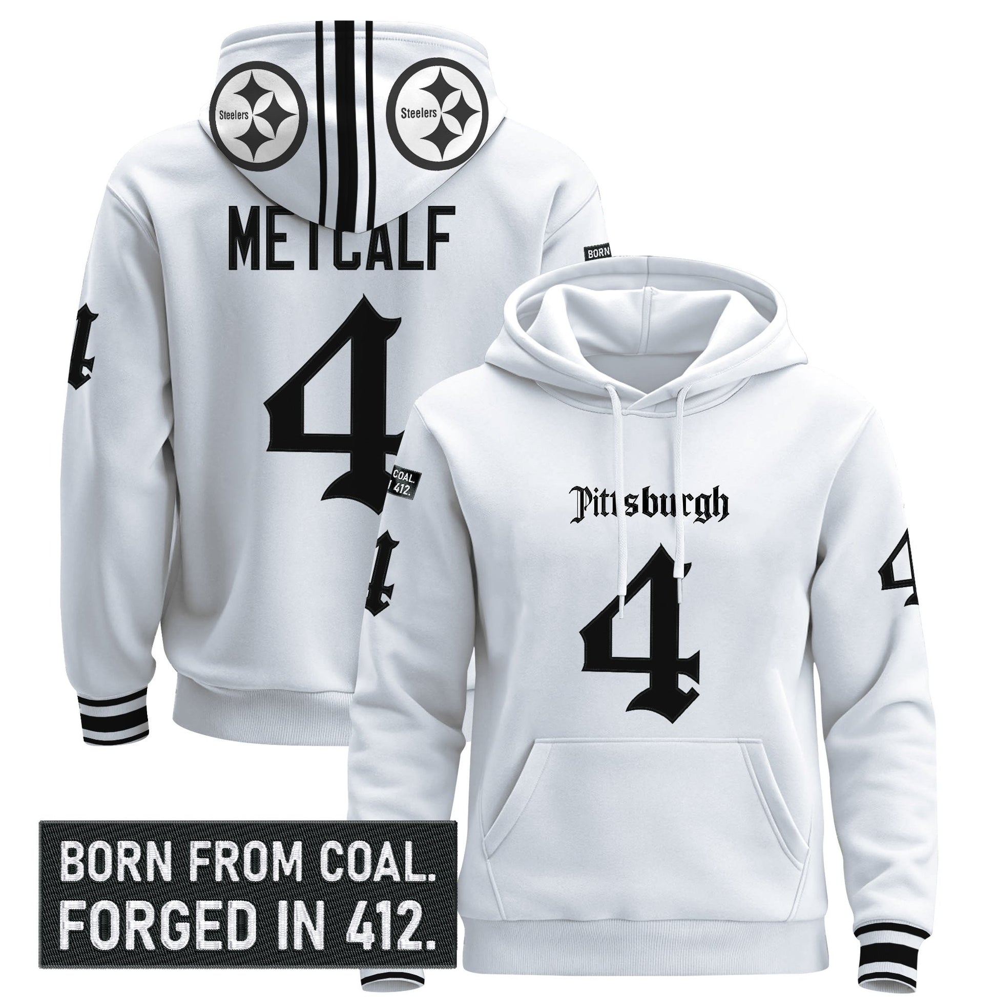 Men's Pittsburgh Steelers 'Gothic Steel City Edition' Pullover Hoodie - All Stitched