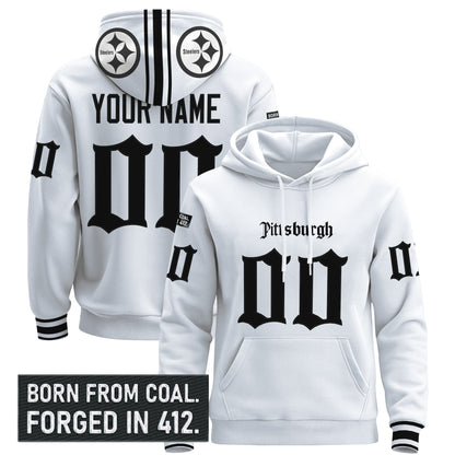 Pittsburgh Steelers 'Gothic Steel City Edition' Custom Pullover Hoodie - All Stitched