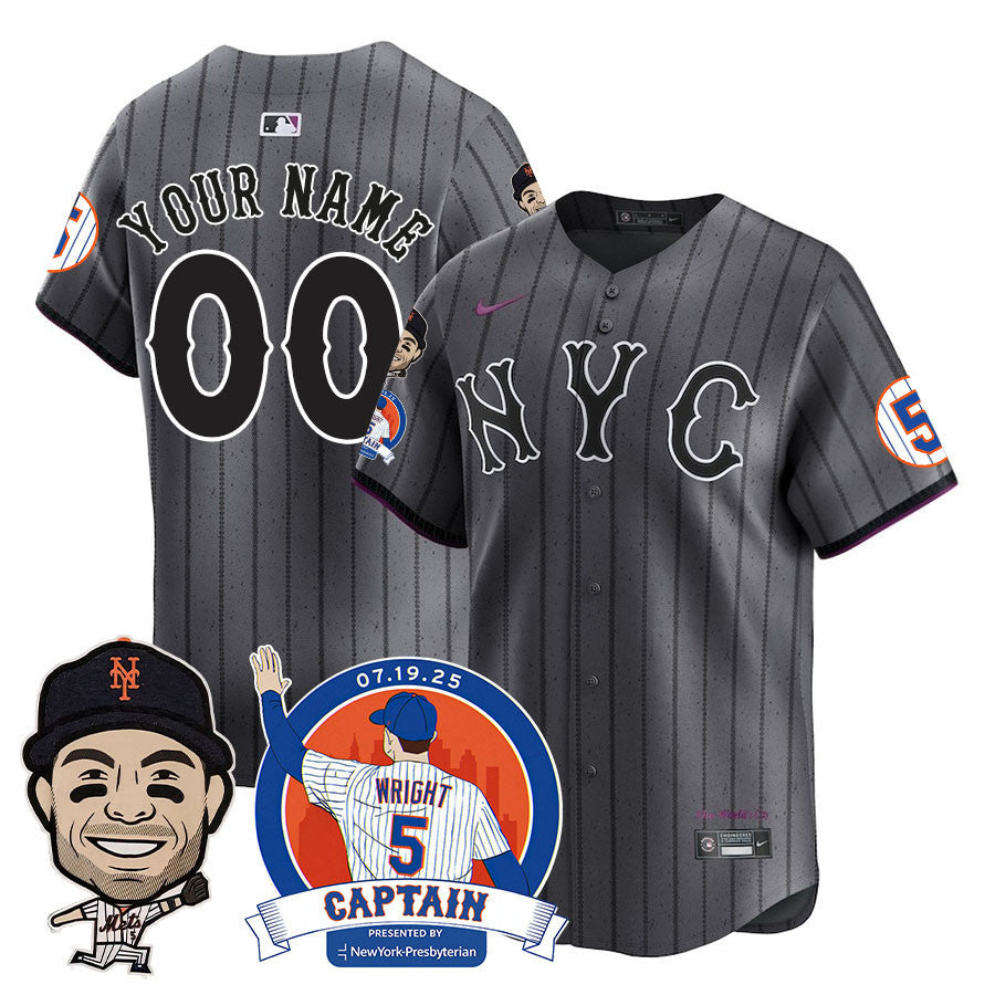 New York Mets David Wright "Mets Legend" Custom Jersey V2 - All Stitched
