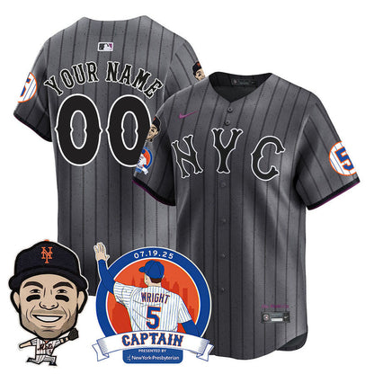 New York Mets David Wright "Mets Legend" Custom Jersey V2 - All Stitched