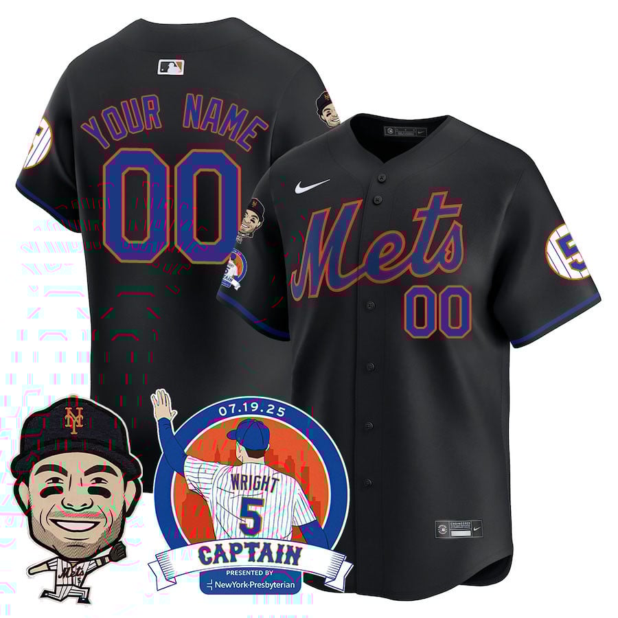 New York Mets David Wright "Mets Legend" Custom Jersey V2 - All Stitched