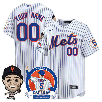 New York Mets David Wright "Mets Legend" Custom Jersey V2 - All Stitched