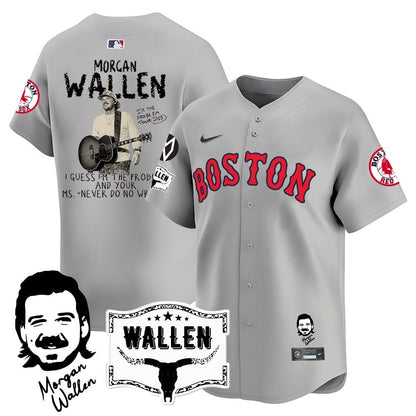 Men's Boston Red Sox Morgan Wallen 2025 Jersey - All Stitched