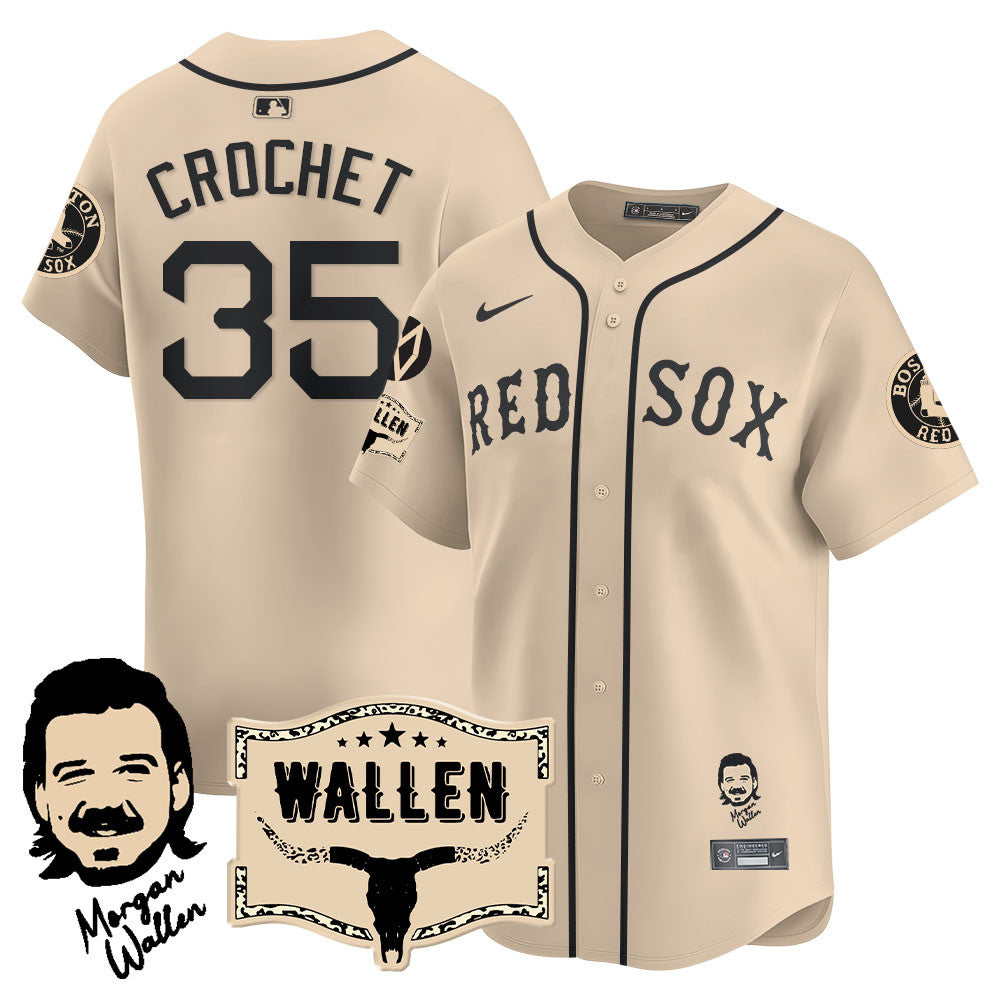 Men's Boston Red Sox Morgan Wallen 2025 Jersey - All Stitched