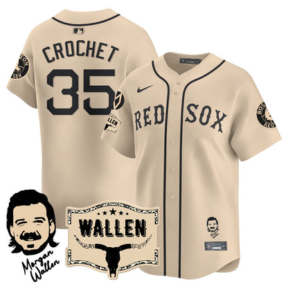 Men's Boston Red Sox Morgan Wallen 2025 Jersey - All Stitched