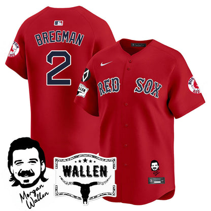 Men's Boston Red Sox Morgan Wallen 2025 Jersey - All Stitched