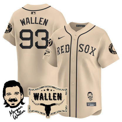 Men's Boston Red Sox Morgan Wallen 2025 Jersey - All Stitched
