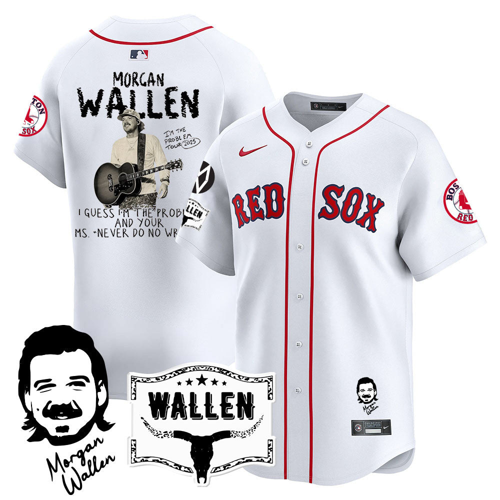 Men's Boston Red Sox Morgan Wallen 2025 Jersey - All Stitched
