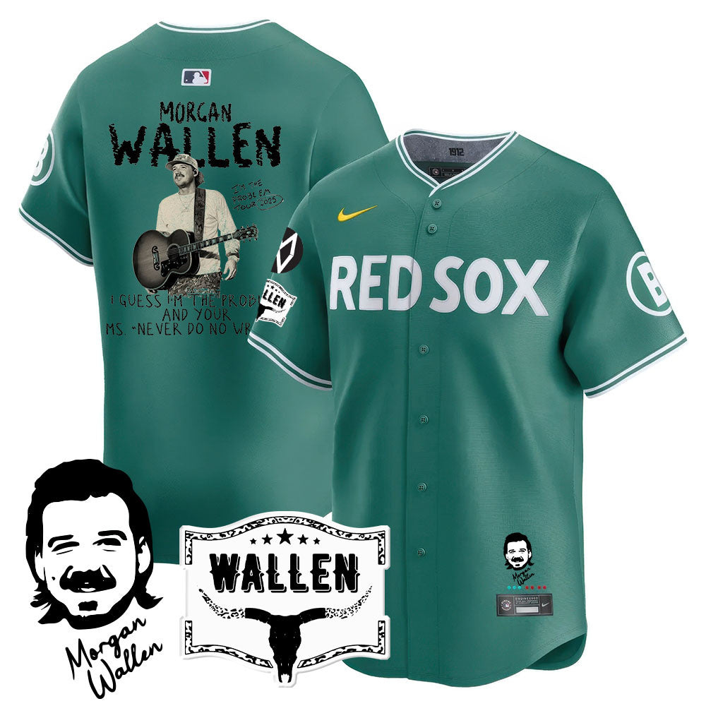 Men's Boston Red Sox Morgan Wallen 2025 Jersey - All Stitched