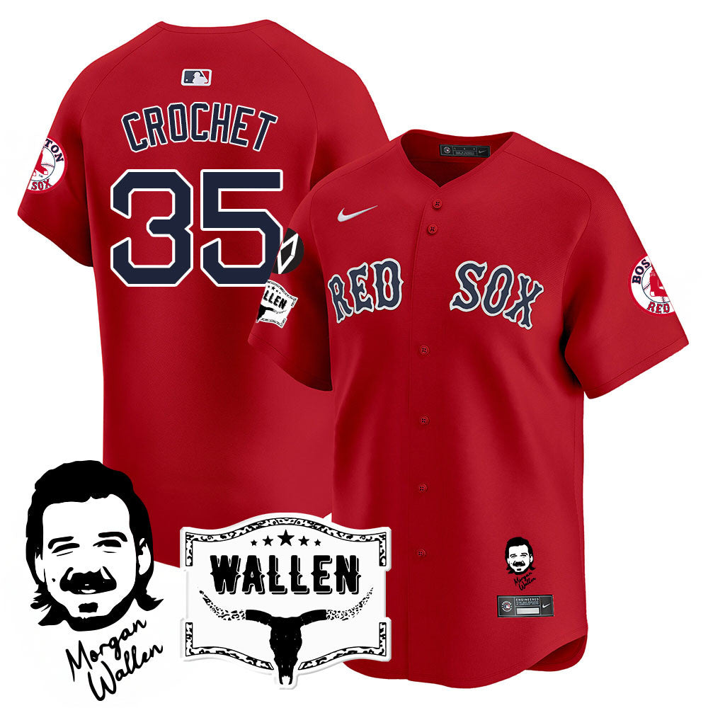 Men's Boston Red Sox Morgan Wallen 2025 Jersey - All Stitched